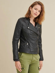 Monica Asymmetrical Leather Jacket