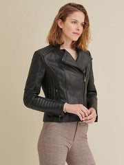 Alexis Quilted Leather Moto Jacket