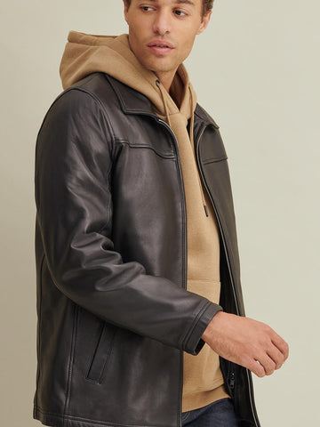 Bruce Leather Jacket with Thinsulate Lining