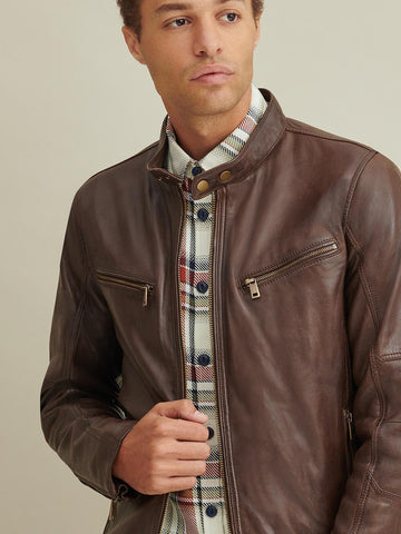 Brent Leather Moto Jacket