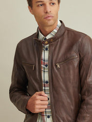 Brent Leather Moto Jacket