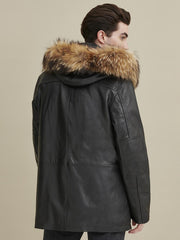 Jasper Leather Parka Jacket