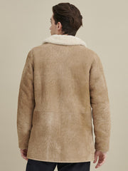 Louis Real Shearling Three Button Marlboro Coat