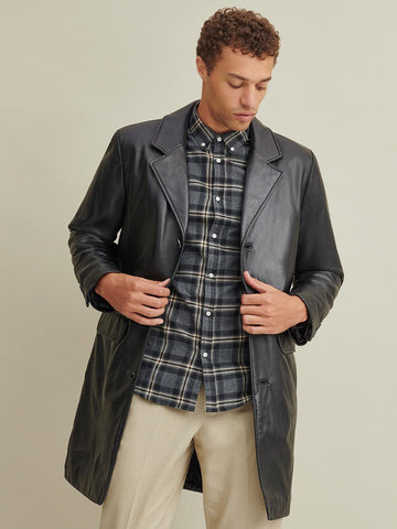 Carter Leather Topper Coat
