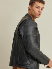 Jaxx Leather Rider Jacket with Thinsulate Lining