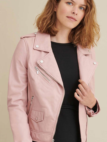 Claire Asymmetrical Leather Jacket