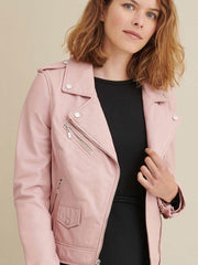 Claire Asymmetrical Leather Jacket