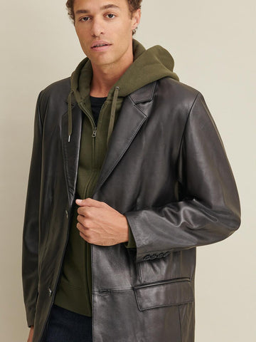 Big & Tall Leather Blazer