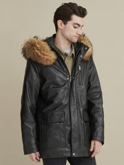 Jasper Leather Parka Jacket