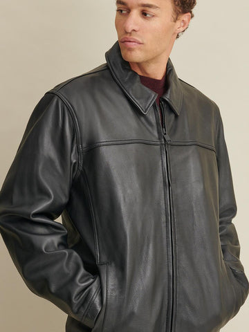 Wilson Leather Jacket with Thinsulate Lining Black