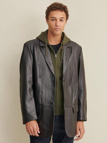 Big & Tall Leather Blazer