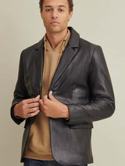 Vince Leather Blazer
