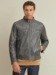 Brent Leather Moto Jacket