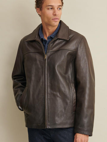 Wilson Leather Jacket with Thinsulate Lining Brown