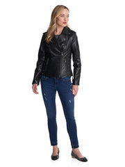 Lauren Leather Jacket with Side Lacing