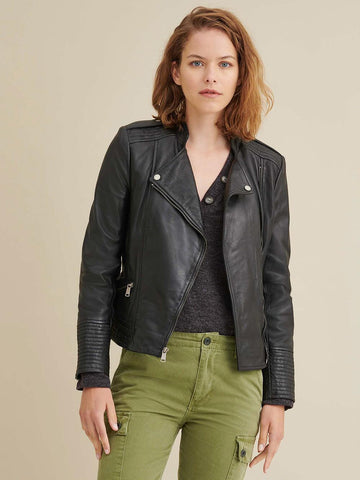 Monica Asymmetrical Leather Jacket