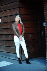 Akira Brown leather jacket