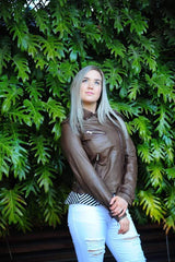 Vintage Brown Leather Jacket