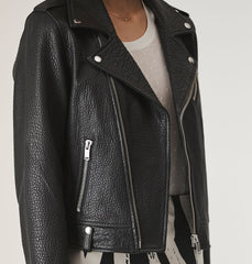 Minimalist Leather Biker Jacket