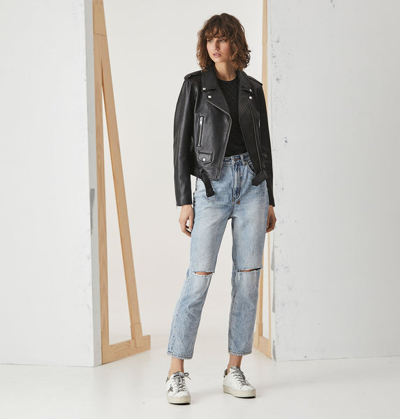 New Yorker Leather Biker Jacket