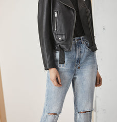 New Yorker Leather Biker Jacket