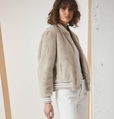 Essential Faux Fur Bomber Jacket