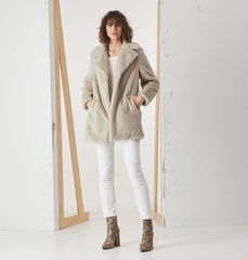 Minimalist Faux Fur Jacket