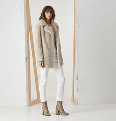 Minimalist Faux Fur Jacket