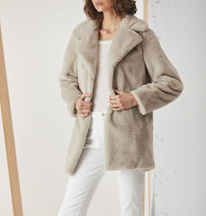 Minimalist Faux Fur Jacket