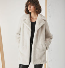 Minimalist Faux Fur Jacket