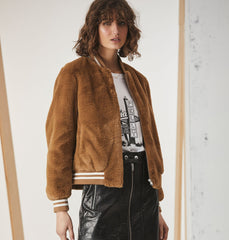 Essential Faux Fur Bomber Jacket