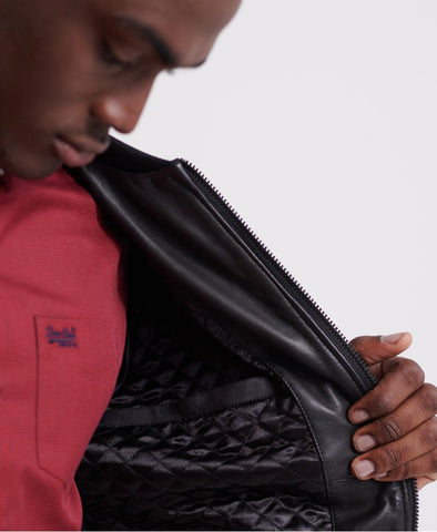Leather Flight Bomber Jacket